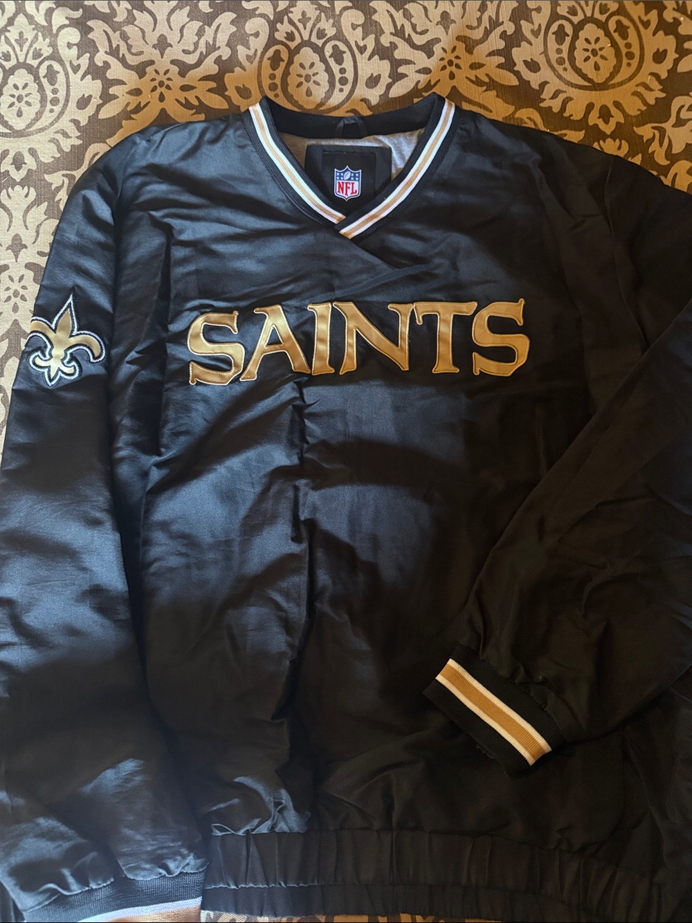 NFL New Orleans Saints Black & Gold Pullover Jacket